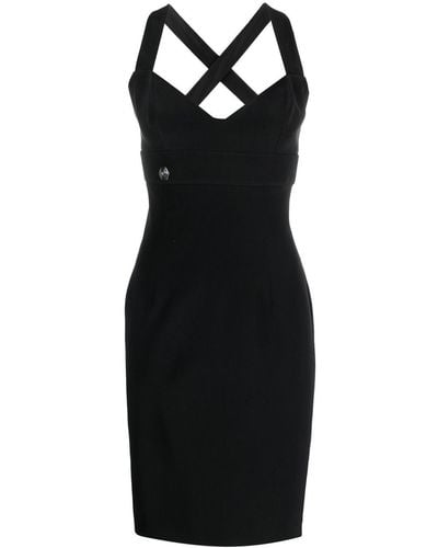 Philipp Plein Vestido corto de seda - Negro