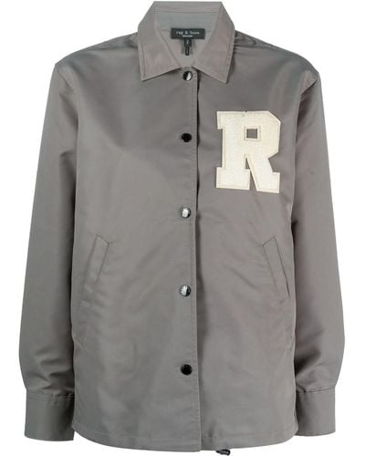 Rag & Bone Rand Logo-patch Shirt Jacket - Gray