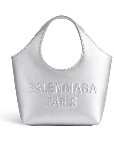 Balenciaga Mary-kate Xs Metallic Tote Bag - Grey