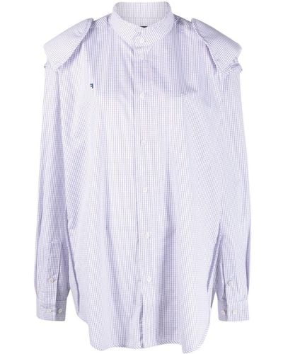 frenken Attachement Insideout Checked Cotton Shirt - White