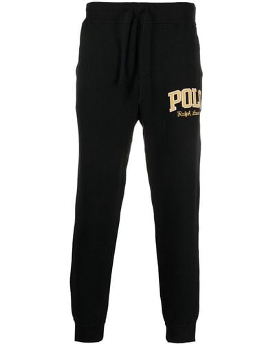 Polo Ralph Lauren Pantalon de jogging fuselé à patch logo - Noir