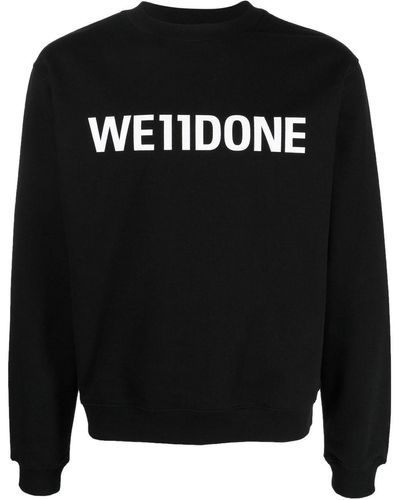 we11done Sweater Met Logoprint - Zwart