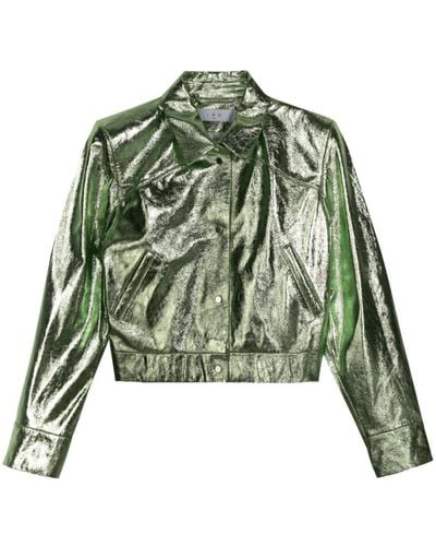 IRO Kenan Leather Jacket - Green