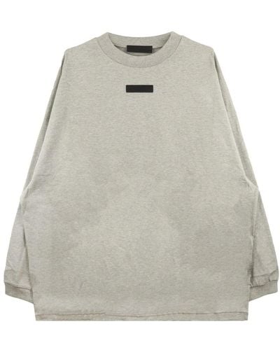 Fear Of God Logo-appliqué Cotton Sweatshirt - Gray