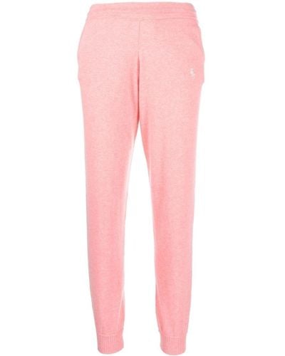 Sporty & Rich Pantalones de chándal con logo bordado - Rosa