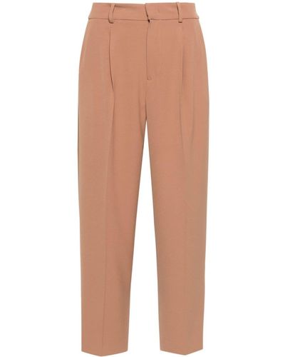 PT Torino Tapered tailored trousers - Natur
