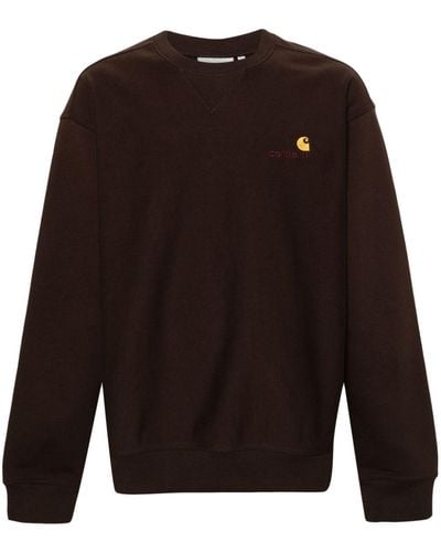 Carhartt Sweater Met Print En Verlaagde Schouders - Bruin