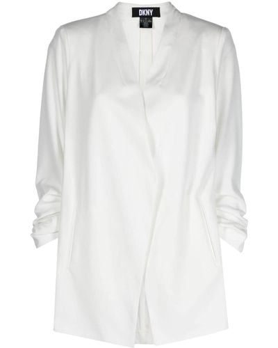 DKNY V-neck Long-sleeve Blazer - White
