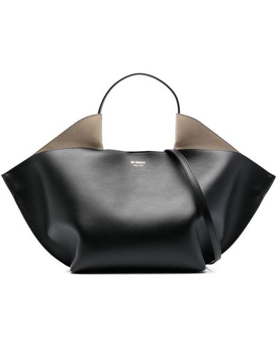 REE PROJECTS Medium Ann Leather Tote Bag - Black