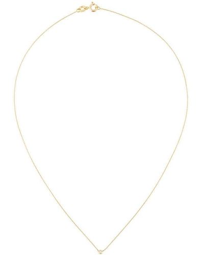 Wouters & Hendrix Single Diamond Short Necklace - Metallic