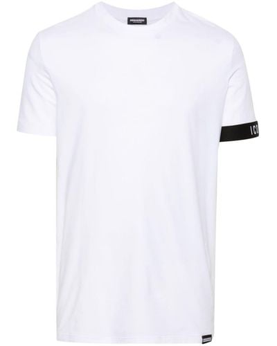 DSquared² Icon Logo-trim T-shirt - White