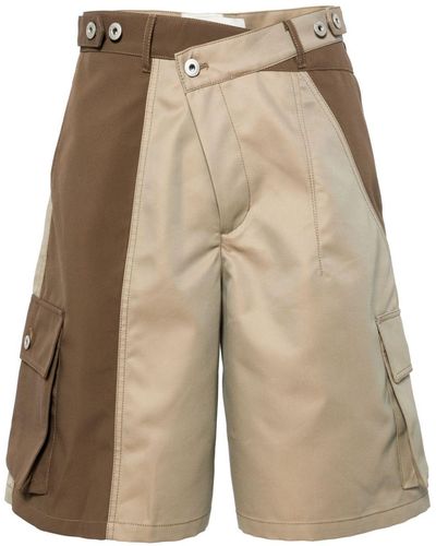 Feng Chen Wang Pantalones cortos con diseño colour block - Neutro