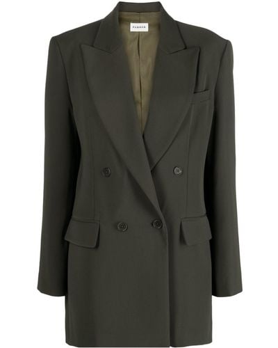 P.A.R.O.S.H. Tailored Double-breasted Blazer - Green