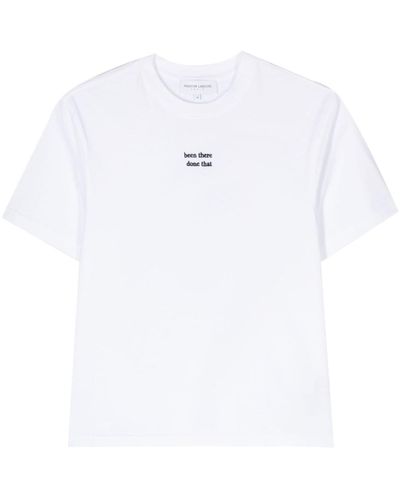 Maison Labiche T-shirt Popincourt con ricamo - Bianco