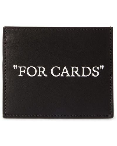 Off-White c/o Virgil Abloh Quote Leather Cardholder - Black