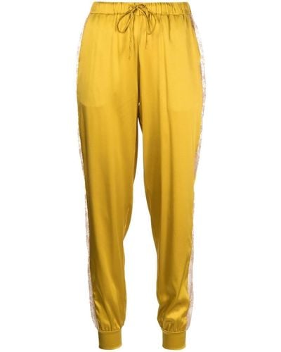 Carine Gilson Tapered Silk Pants - Yellow