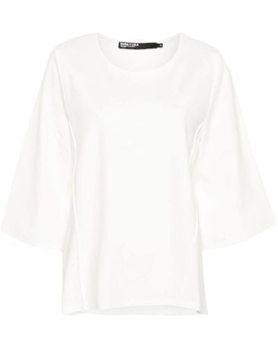Bimba Y Lola T-Shirt mit Dreiviertelärmeln - Weiß