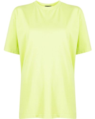 we11done Logo-print Cotton T-shirt - Yellow