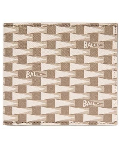 Bally Pennant Logo-print Wallet - White