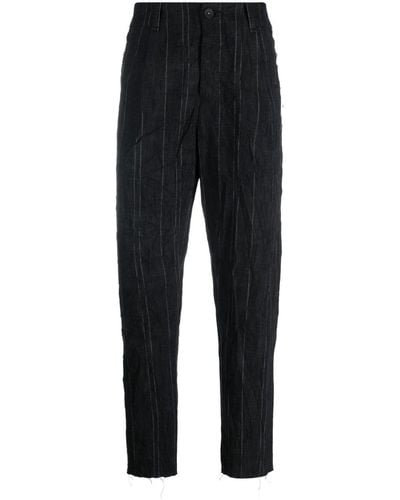 Transit Pinstripe tapered-leg trousers - Negro
