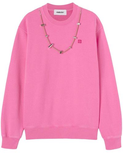 Ambush Sweatshirt mit Stoppers-Kette - Pink