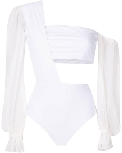 Amir Slama One-shoulder Bodysuit - White
