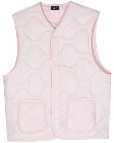 Joshua Sanders Smiley Face-print Quilted Vest - Pink
