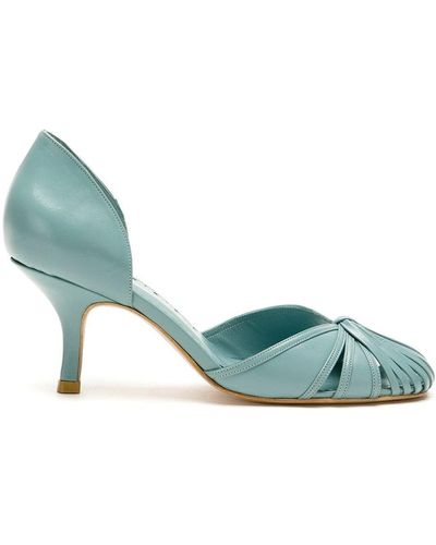 Sarah Chofakian Sarah Leather Court Shoes - Blue
