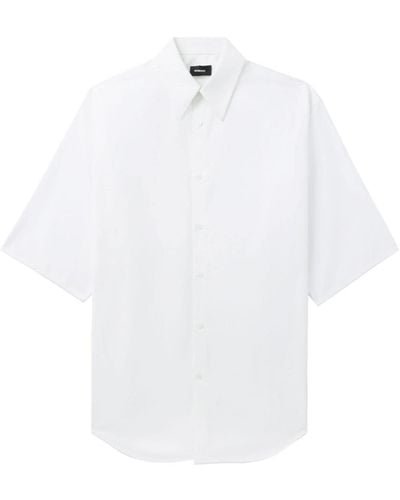 we11done Wide-sleeve cotton shirt - Bianco