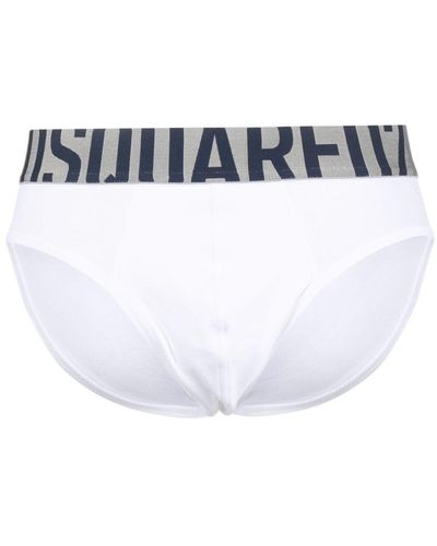 DSquared² Slip con banda logo - Bianco