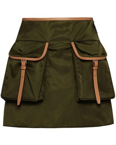 Prada Re-nylon Mini Skirt - Green