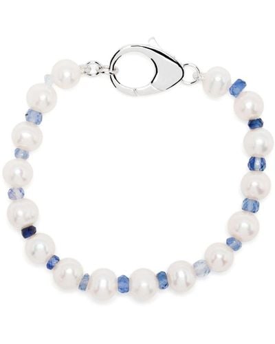 Hatton Labs Bracciale di perle con cristalli - Bianco