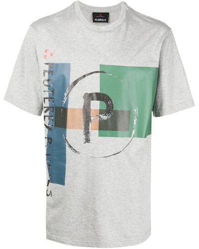 Peuterey Plurals Logo-print T-shirt - Grey