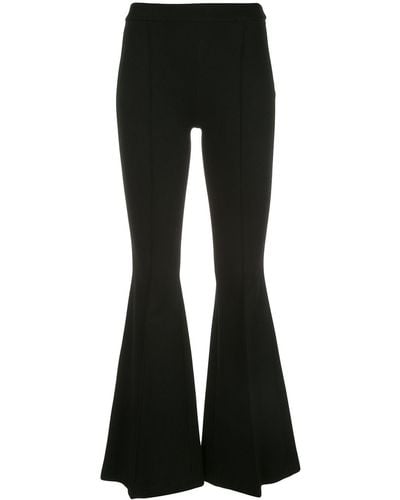 Rosetta Getty Pintuck Flared Pants - Black