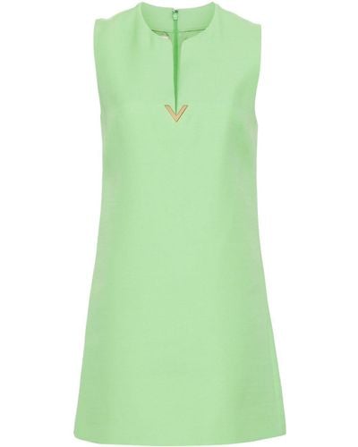 Valentino Garavani Mini-jurk Met Pofmouwen - Groen