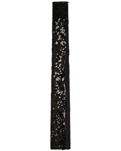 Dolce & Gabbana Fular con detalles de lentejuelas - Negro