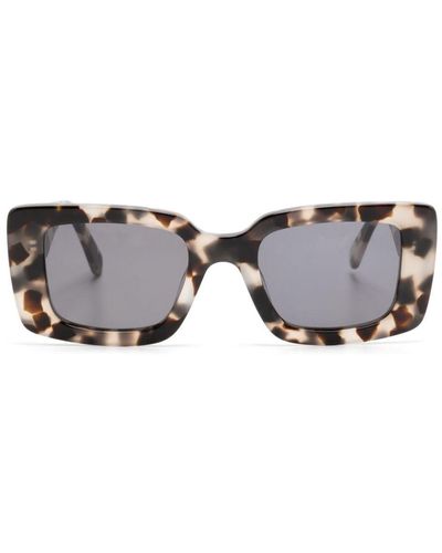 Matériel Tortoiseshell Square-frame Sunglasses - Grey