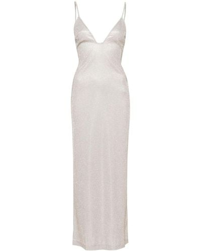 Chiara Ferragni Glittered Maxi Dress - White