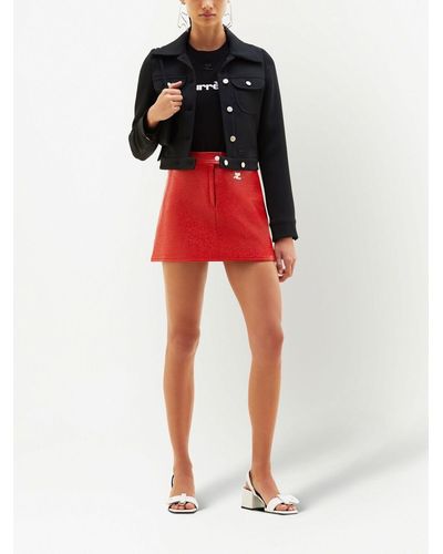 Courreges A-line Mini Skirt - Red