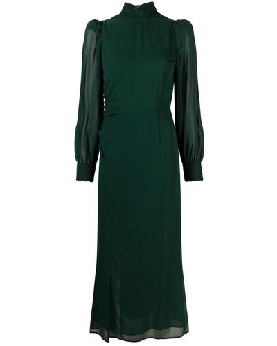 Reformation Vestido Aude midi de talle alto - Verde