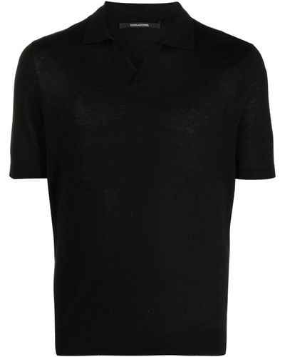 Tagliatore Short-sleeve Knitted Sweater - Black