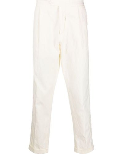 Caruso Pantalon de costume à coupe droite - Blanc