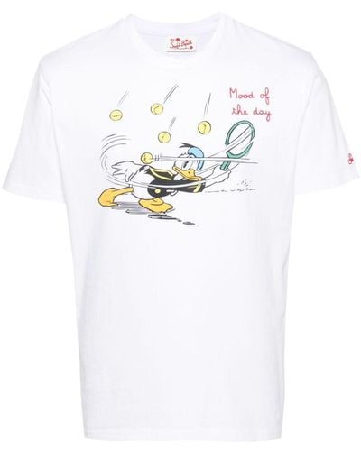 Mc2 Saint Barth X Disney Mood Day Katoenen T-shirt - Wit