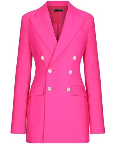 Dolce & Gabbana Buttoned Double-breasted Blazer - Pink