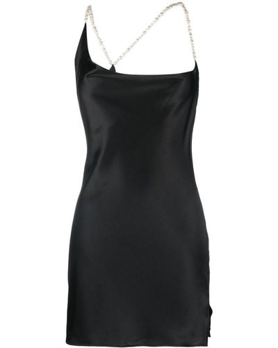 Loulou X Ruera Satin Mini-dress - Black