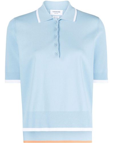 Thom Browne ボクシーフィット ポロシャツ - ブルー