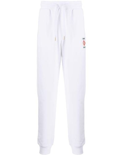 Casablancabrand Pantalones de chándal con logo estampado - Blanco