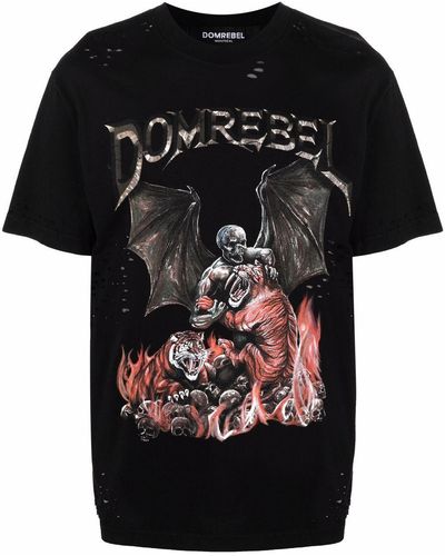 DOMREBEL グラフィック Tシャツ - ブラック