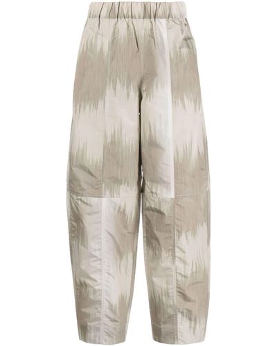 Ganni Curved Shell Pants - Natural
