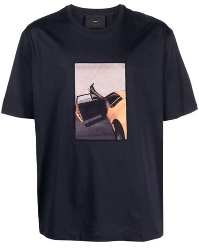 Limitato T-Shirt mit Foto-Print - Blau